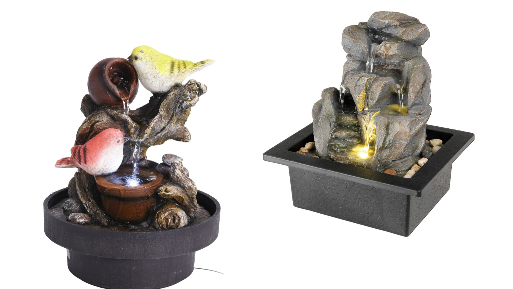 fantana decorativa arteziana interior living feng shui cu led legenda casei